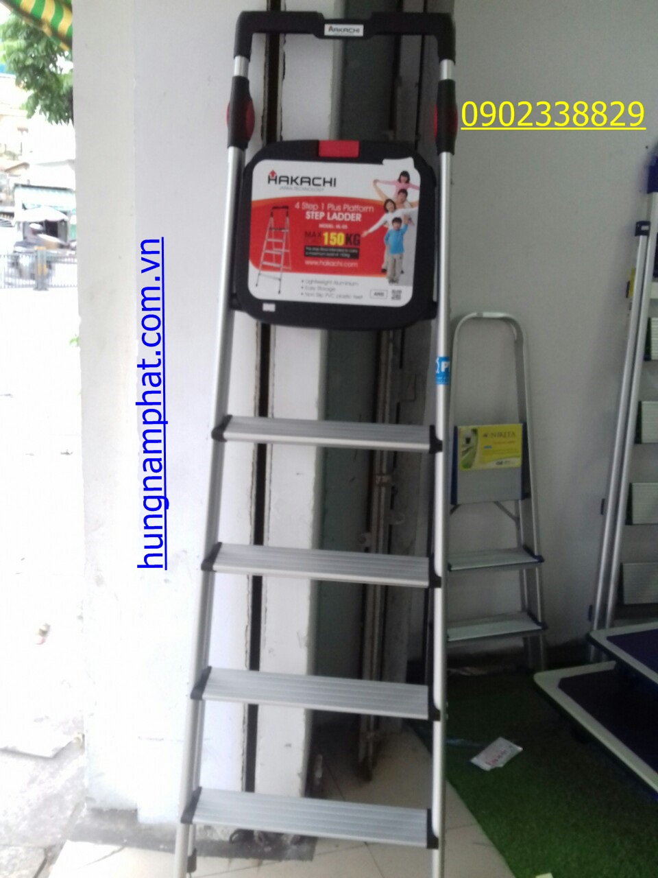 Thang nhôm ghế hakachi 5 bậc cao cấp Thang nhôm ghế hakachi 5 bậc cao cấp