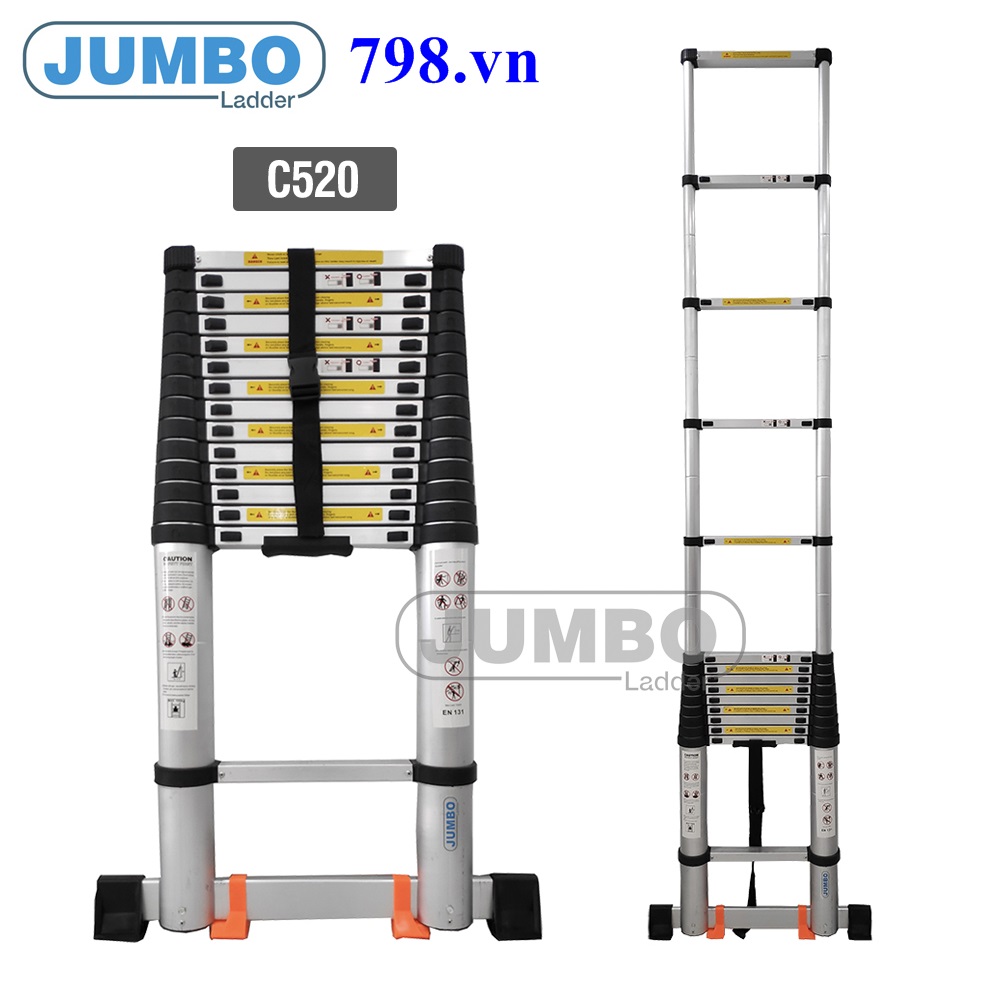 Thang nhôm rút đơn JUMBO C520