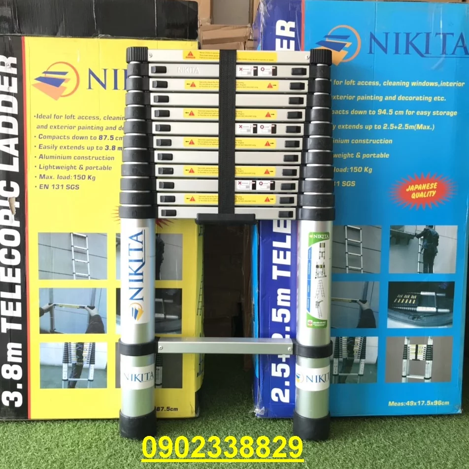 Thang Nhôm Rút Đơn 4.1m R41 Thang Nhôm Rút Đơn 4.1m R41
