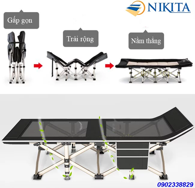 Giường xếp du lịch Nikita NKT-TT02 Giường xếp du lịch Nikita NKT-TT02