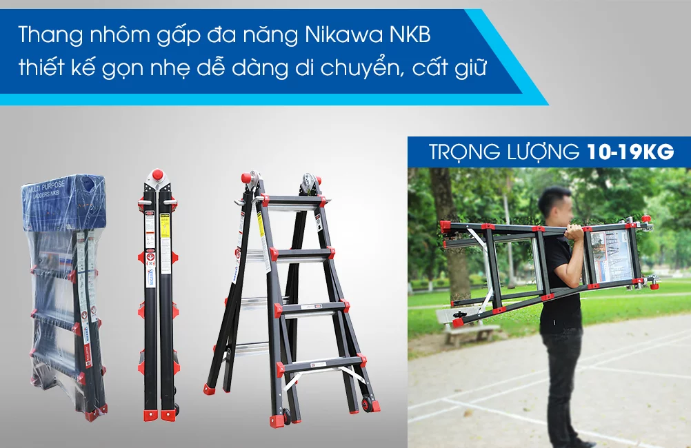 thang nhôm rút đa năng Nikawa-NKB-44