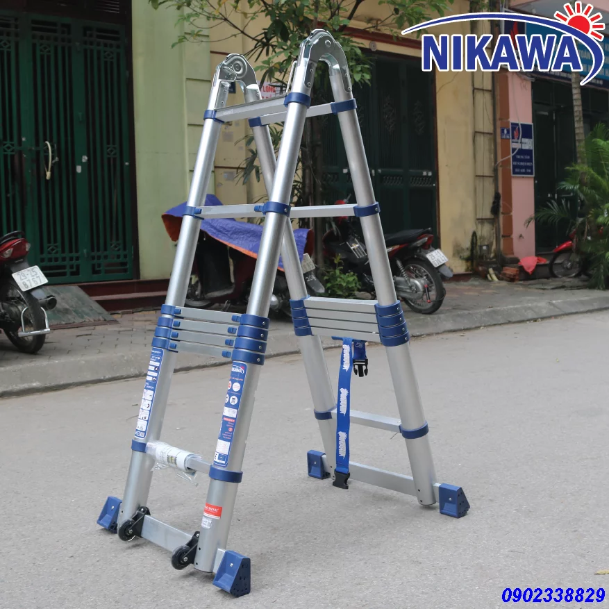 Giá thang nhôm rút đôi Nikawa Giá thang nhôm rút đôi Nikawa